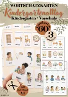 Vorschau - Fördermaterial/Inklusion - Kindergartenalltag Wortschatz | Lernkarten für Vorschule und Kindergarten - Deckblatt
