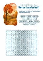 Vorschau - Arbeitsblätter - Suchsel - Herbst (inkl. Lösungen) - Seite 1