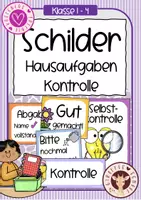 Vorschau - Poster - Hausaufgaben & fertige Aufgaben – Schilder für Abgabe- & Rückgabestationen - Deckblatt