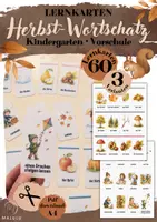 Vorschau - Fördermaterial/Inklusion - Herbst Wortschatz | Lernkarten für Vorschule und Kindergarten - Deckblatt