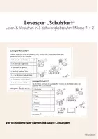 Vorschau - Arbeitsblätter - Lesespur Schulstart - Klasse 1 und 2 I 3-fach-differenziert - Deckblatt