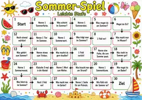 Vorschau - Stundenentwürfe - Brettspiel Sommer | Grundschule | DaZ/DaF/Deutsch - Seite 1
