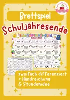 Vorschau - Stundenentwürfe - Brettspiel Schuljahresende | Grundschule | DaZ/DaF/Deutsch - Deckblatt