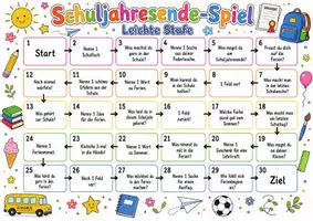 Vorschau - Stundenentwürfe - Brettspiel Schuljahresende | Grundschule | DaZ/DaF/Deutsch - Seite 1