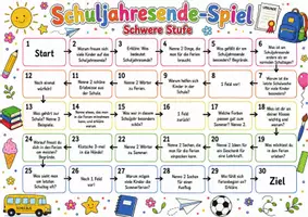 Vorschau - Stundenentwürfe - Brettspiel Schuljahresende | Grundschule | DaZ/DaF/Deutsch - Seite 3