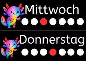 Vorschau - Poster - Kalender für die Grundschule – Wochentage, Monate & Datum | Axolotlklasse - Seite 2