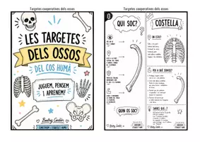 Vista previa - Hojas de trabajo - Qui soc? Els ossos del cos humà | Targetes cooperatives per a Pi-Ma-Pa (Primària). - Portada