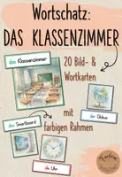Vorschau - Fördermaterial/Inklusion - Klassenzimmer: Bild- und Wortkarten - Wortschatz DaZ/ DaF - Deckblatt