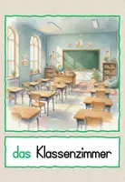 Vorschau - Fördermaterial/Inklusion - Klassenzimmer: Bild- und Wortkarten - Wortschatz DaZ/ DaF - Seite 1