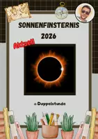 Vorschau - Arbeitsblätter - Sonnenfinsternis 2026 | Ideal für Vertretungsstunden | Schneller, kurzer und umfassender Einblick in das Naturphänomen - Deckblatt
