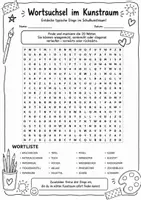Vorschau - Arbeitsblätter - Wortsuchsel_Kunstraum_Kreativdoodle_Komplettpaket_Mit_Freude_lernen-1 - Seite 2