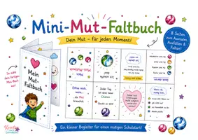 Vorschau - Mal- und Bastelvorlagen - Mut Faltbuch – Einschulung | Erster Schultag | Mutmacher | Geschenkidee | Klasse 1 - Seite 1