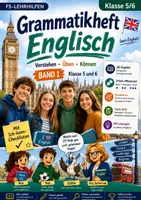 Vorschau - Arbeitsblätter - XXL Englisch Klasse 5 & 6 Grammatikheft | Schulgrammatik mit Übungen, Lösungen & 3-facher Differenzierung - Deckblatt