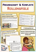Vorschau - Arbeitsblätter - Rollenspiele zu Freundschaft & Konflikten: Ich-Botschaften anwenden / Soziales Lernen / Klasse 3-5 - Deckblatt