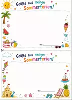 Vorschau - Mal- und Bastelvorlagen - Schulstart - Postkarte nach den Sommerferien - Seite 2