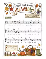 Vorschau - Unterrichtsreihen - Bunt sind schon die Wälder – Komplettes Unterrichtsmaterial zum Herbstlied | Musik, Deutsch & Sachunterricht Klasse 1–3 - Seite 3