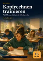 Vorschau - Arbeitsblätter - Kopfrechnen Klasse 5–6 – Trainingssystem mit Fünf-Minuten-Serien, Fortschrittskurve und Selbsttest - Deckblatt
