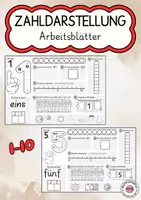Vorschau - Arbeitsblätter - Arbeitsblätter Zahldarstellung Zahlenraum 10 Mathe - Deckblatt