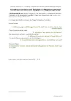 Vorschau - Stundenentwürfe - Charakterisierung der literarischen Figur Pippi - kreativer Schreibanlass - Seite 1