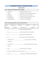 Vorschau - Arbeitsblätter - WORLD OF WORK Vocabulary Worksheets - More 4 Unit 4 - Jobs, Professions - Seite 1