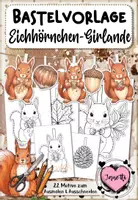 Vorschau - Mal- und Bastelvorlagen - Eichhörnchen - Girlande | Bastelvorlagen für den Sachunterricht & Kunstunterricht - Deckblatt