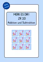 Vorschau - Spiele - Merk es dir, ZR 20 Addition und Subtraktion - Deckblatt