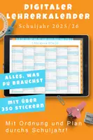 Vorschau - Lehrpläne/Lehrermaterial - Digitaler Lehrerkalender 2026/27 Lehrerplaner - Deckblatt