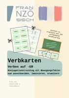 Vorschau - Mal- und Bastelvorlagen - -er Verben Lernkarten Französisch - Deckblatt