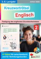 Vorschau - Arbeitsblätter - Kreuzworträtsel Englisch 3.-5. Lernjahr | Klasse 5-10 Sekundarstufe | Grundwortschatz, Wortfelder, Irregular Verbs, London, USA, Adjectives | Vertretungsstunden Übungen | differenzierte Arbeitsblätter Kopiervorlagen mit Lösungen - Deckblatt