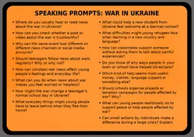 Vorschau - Merkblätter - War in Ukraine (Speaking Prompts / Conversation Cards) - Seite 3