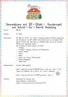 Vorschau - Mal- und Bastelvorlagen - Sonnenblume mit 3D-Effekt: Schritt-für-Schritt Kunstprojekt - Kunst - Kl. 1-2 - Seite 1