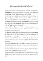 Vorschau - Arbeitsblätter - Klanggeschichte Winter - Begleitung mit Instrumenten - Seite 1