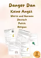 Vorschau - Arbeitsblätter - Arbeitsblätter Danger Dan Keine Angst, Zivilcourage, Demokratisierung, Demokratiebildung, Werte und Normen, Politik, Deutsch, rechtsextremismus, linksextremismus - Deckblatt