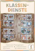 Vorschau - Poster - Klassendienste (Dienste in der Klasse) im Boho-Stil - Deckblatt