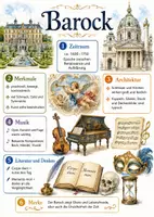 Vorschau - Arbeitsblätter - Lernposter + Arbeitsblatt zum Thema "Barock" + Onlineübung & MP3 + Mindmap + Infografik - Deckblatt