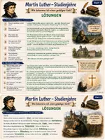 Vorschau - Arbeitsblätter - Biographie Martin Luthers mit Infotexten und Arbeitsblättern - Seite 1