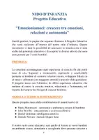 anteprima - Programmi scolastici / Materiali per docenti - Progetto educativo annuale per il nido d'infanzia Emozioniamoci: crescere tra emozioni, relazioni e autonomia - Pagina 2
