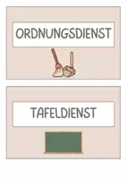 Vorschau - Mal- und Bastelvorlagen - Klassendienste - Seite 1