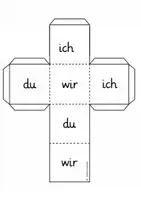 Vorschau - Mal- und Bastelvorlagen - Lesewürfel fürs Partnerlesen | Ich – Du – Wir - Seite 1