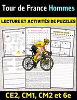 Aperçu - Feuilles d'exercices - Tour de France Hommes : Compréhension de Lecture et Activités de Puzzles - Page de couverture