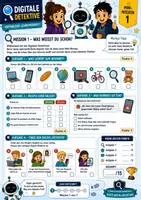 Vorschau - Arbeitsblätter - Multiple Choice Digitale Detektive Schnupperseiten FREEBIE - Seite 1
