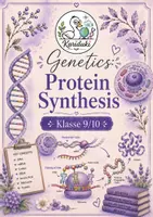 Vorschau - Arbeitsblätter - Genetics: Protein Synthesis – Bilingual Biology Worksheet with Solutions | Class 9/10 - Deckblatt
