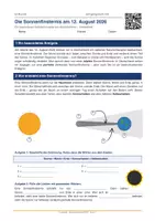 Vorschau - Arbeitsblätter - Sonnenfinsternis 2026 | Ideal für Vertretungsstunden | Schneller, kurzer und umfassender Einblick in das Naturphänomen - Seite 1