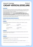 Vorschau - Arbeitsblätter - Die Cäsar-Verschlüsselung – Geheimschriften & Kryptologie (mit & ohne Basteln) - Seite 1