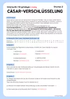 Vorschau - Arbeitsblätter - Die Cäsar-Verschlüsselung – Geheimschriften & Kryptologie (mit & ohne Basteln) - Seite 3