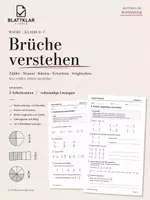 Vorschau - Arbeitsblätter - Brüche verstehen - Zähler, Nenner, Kürzen und Erweitern. 6-7 Klasse - Deckblatt
