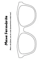 Vorschau - Arbeitsblätter - Meine Ferienbrille - Kunst, Reflexion, Schreibaufgabe zu den Sommerferien - Seite 1