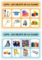 Aperçu - Jeux - Loto des objets de la classe - Maternelle - Page de couverture