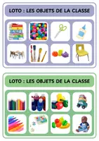 Aperçu - Jeux - Loto des objets de la classe - Maternelle - Page 2