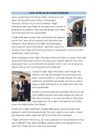 Vorschau - Arbeitsblätter - FLIGHT ATTENDANT Reading Comprehension More 4 Unit 4 WORK + JOBS - Seite 1